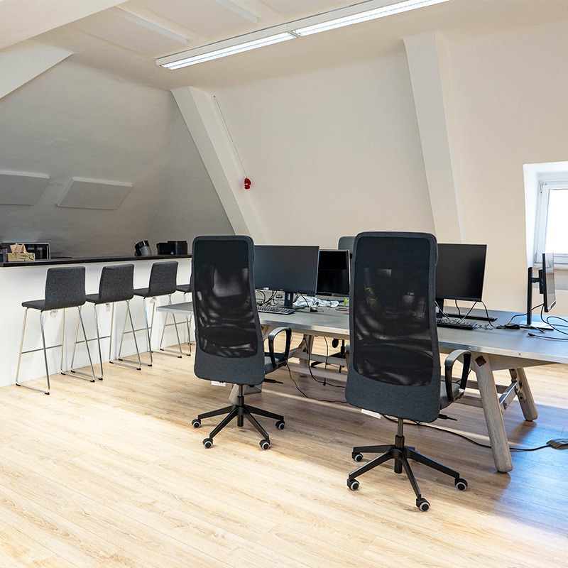 Ein offener Coworking-Space im Gründerzentrum der TFU.
